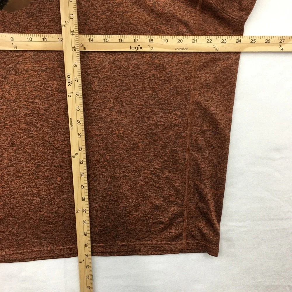 Huk Pursuit Mens XL Burnt Orange Heather 1/4 Zip Pullover Performance Shirt - Picture 7 of 7